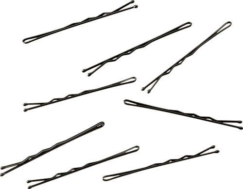 Haarschuivers lang zwart, 24 stuks