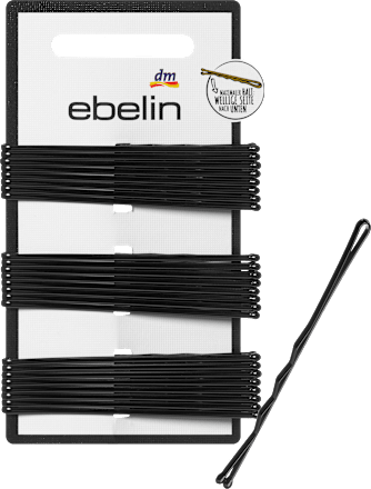 ebelin Haarschieber lang, schwarz, 24 St