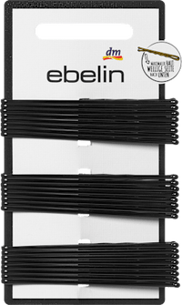 ebelin Haarschieber lang, schwarz, 24 St
