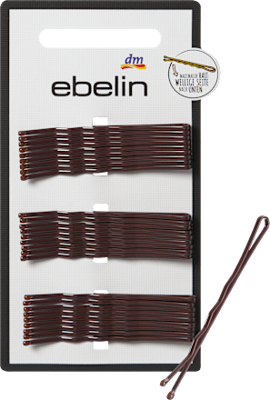Haarschieber midi, braun, 27 St
