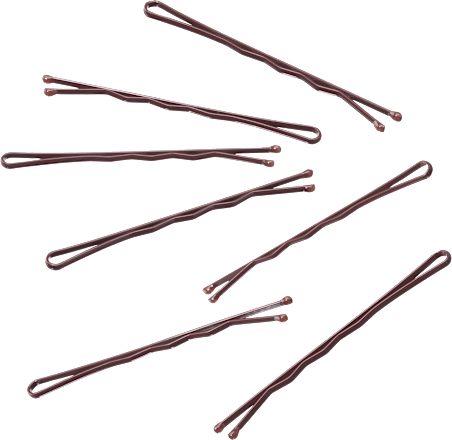 Haarschieber midi, braun, 27 St