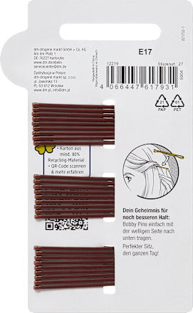 Haarspeldjes midi bruin, 27 stuks