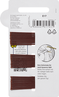 Haarspeldjes midi bruin, 27 stuks