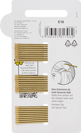 Haarschieber midi Gold-Optik, 27 St