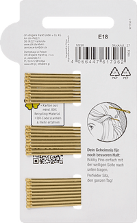Haarschieber midi Gold-Optik, 27 St