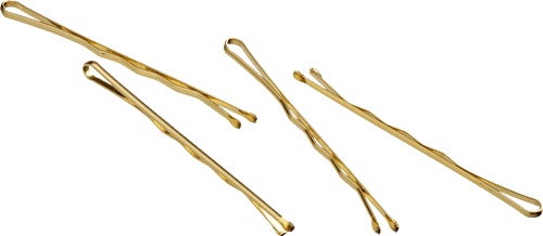 Haarschieber midi Gold-Optik, 27 St