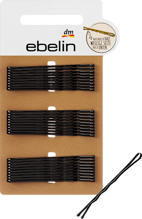 Haarspeld midi zwart, 27 stuks