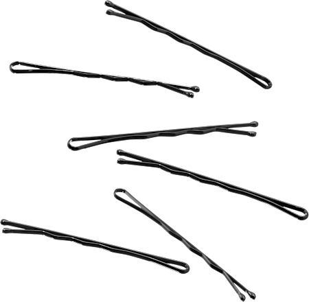 Haarschieber midi, schwarz, 27 St