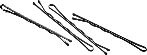 Haarspeld midi zwart, 27 stuks