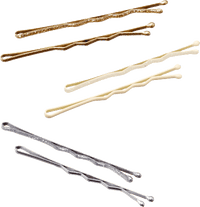 Haarschieber mit Glitzer, Silber-/Roségold-& Goldoptik, 24 St