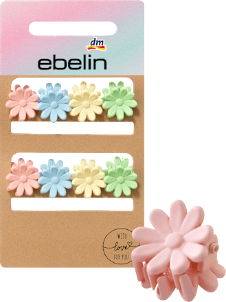 Haarspangen klein Blumenform, 8 St