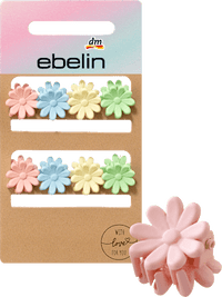 Haarspangen klein Blumenform, 8 St