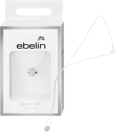 ebelin Halskette 925 Silber Kugel, 1 St