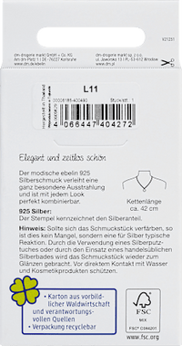 Halskette 925 Silber mit Herz-Anhänger, 1 St