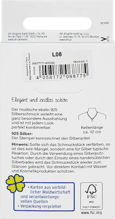 Ketting 925 zilver, 1 stuk