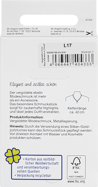 Halskette vergoldet mit Blumenprint, 1 St