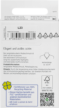 Vergulde ketting met parel, 1 stuk