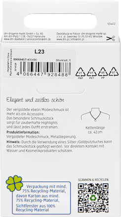 ebelin Halskette vergoldetet flach, 1 St