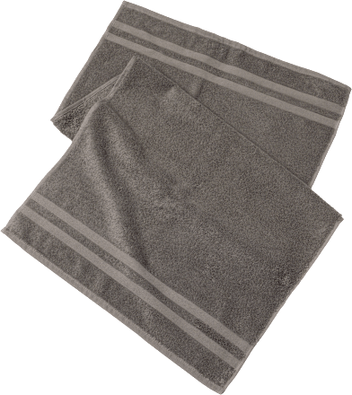 Handtuch aus Frottee grau (50x100 cm), GOTS-zertifiziert, 1 St