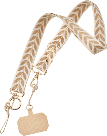 Mobiele telefoonketting, beige, 1 stuk
