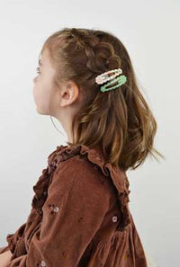 Kinder-Haarclips gewellt Pfirsich, 4 St ebelin
