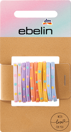 Kinder-Haargummis bunt mit Sternen, 10 St