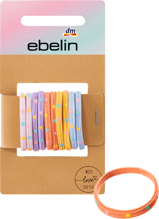 Kinder-Haargummis bunt mit Sternen, 10 St