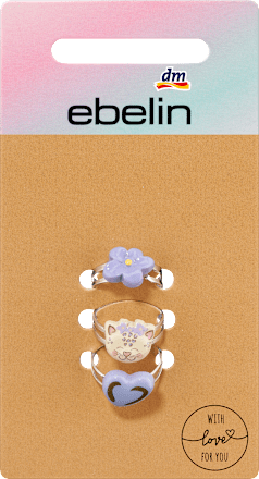 Kinder-Ringset mit verschiedenen Motiven, 3 St