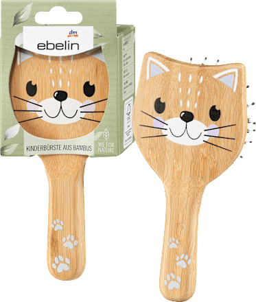 Kinderborstel bamboe gemengde haren, 1 stuk