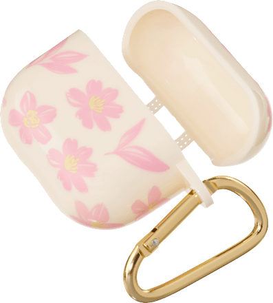 ebelin Kopfhörer-Case mit Blumen, creme, 1 St