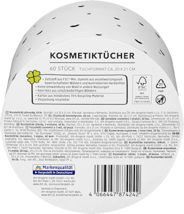 Cosmetische tissues ronde doos, 60 stuks