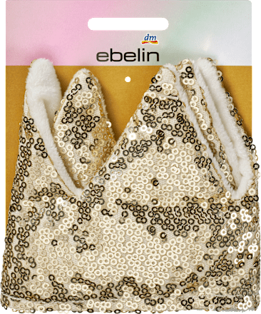 Krone mit Pailletten Gold-/Silber-Optik, 1 St ebelin