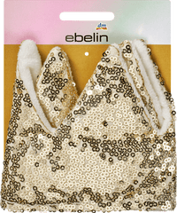 Krone mit Pailletten Gold-/Silber-Optik, 1 St ebelin