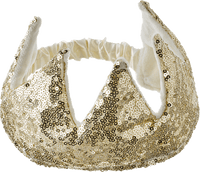 Krone mit Pailletten Gold-/Silber-Optik, 1 St ebelin