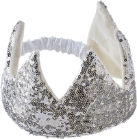 Krone mit Pailletten Gold-/Silber-Optik, 1 St ebelin