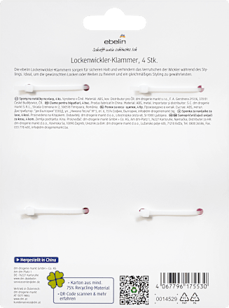 Haarkrulspeld Happy hairmazing day, 4 stuks