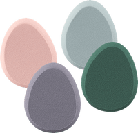 Make-up spons ovaal, 1 stuk