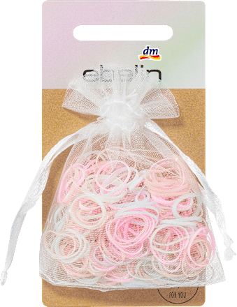 Mini-Haargummis in Organza-Säckchen mehrfarbig, 250 St