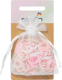Mini-Haargummis in Organza-Säckchen mehrfarbig, 250 St
