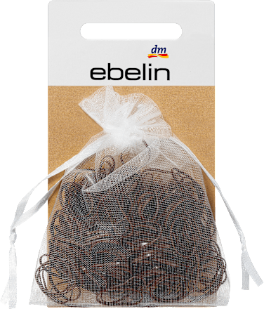 Mini haarelastiekjes in organza zakjes, zwart/bruin, 250 stuks