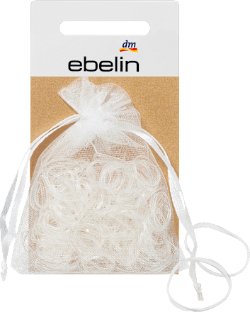 Mini haarelastiekjes in transparante organza zakjes, 250 stuks