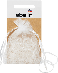 Mini haarelastiekjes in transparante organza zakjes, 250 stuks