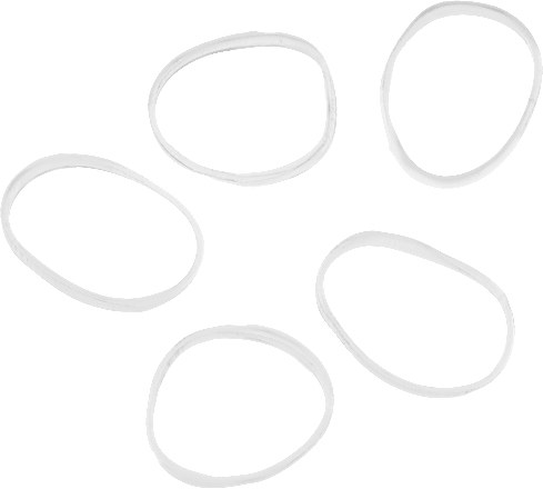 Mini haarelastiekjes in transparante organza zakjes, 250 stuks