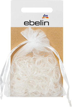 Mini haarelastiekjes in transparante organza zakjes, 250 stuks