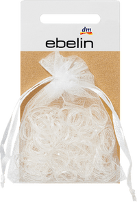 Mini haarelastiekjes in transparante organza zakjes, 250 stuks