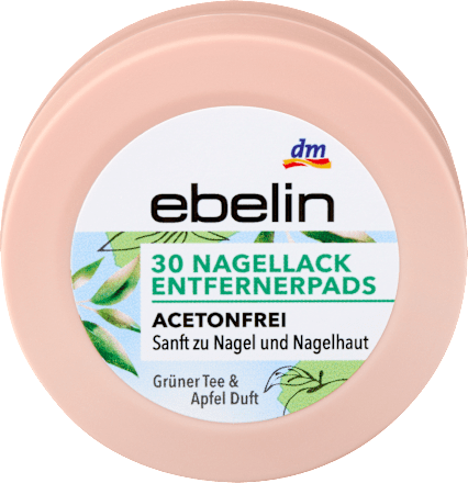Nagellackentferner Pads Grüner Tee und Apfel, 30 St