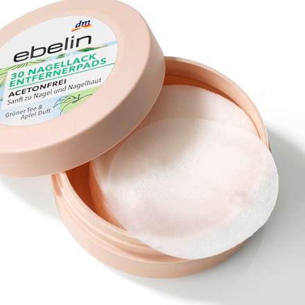 Nagellackentfernerpads Grüner Tee und Apfel, Reisegröße, 30 St
