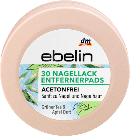 Nagellackentfernerpads Grüner Tee und Apfel, Reisegröße, 30 St