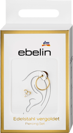 ebelin Ohr-Piercings 316L Stahl, goldfarben, 2 St