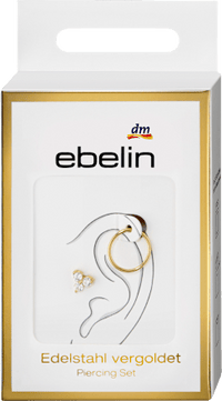 ebelin Ohr-Piercings 316L Stahl, goldfarben, 2 St